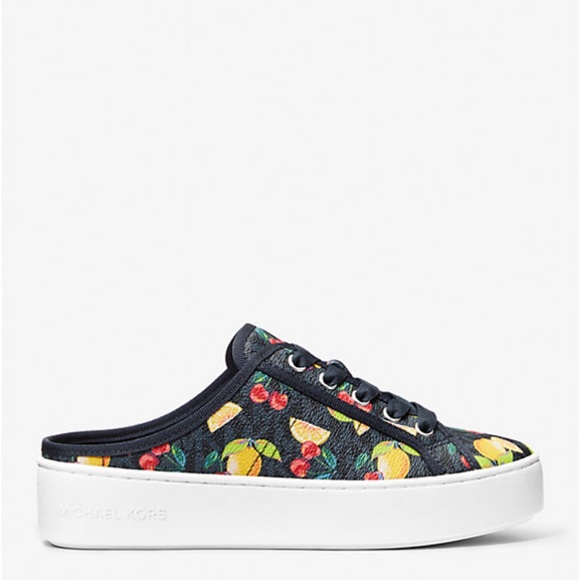 Michael Kors Poppy Fruit Print Logo Slip-On Sneaker - Picture 3 of 9